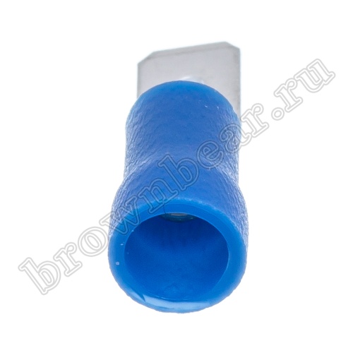 Клемма плоская обжимная 4.8 мм, вилка на провод 1.5 - 2.5 мм², изолированная, кратно 100шт., РПИ-П TAI4.8-2M фото 3