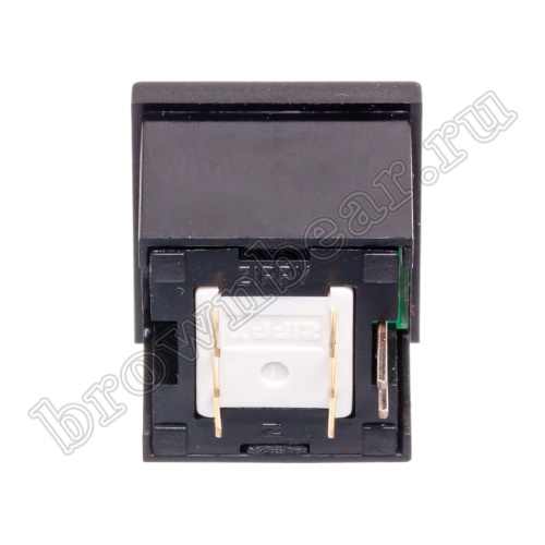 Кнопка мини с фиксацией, зеленая в черном корпусе с зеленым индикатором PSM2-1-E-B-E   фото 8