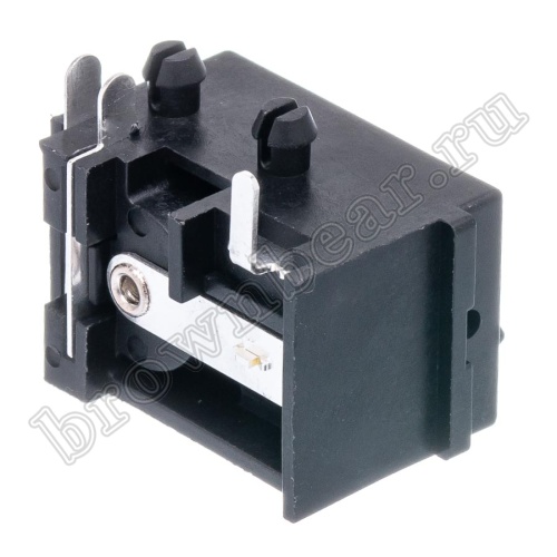 Разъем питания штырьковый DC гнездо 2.5 x 5.5 мм, на плату с выключателем DJK-30B фото 5