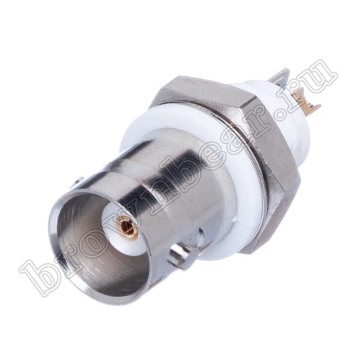 Разъем BNC гнездо на приборный блок, под пайку,  изолированный BNCI-BJ