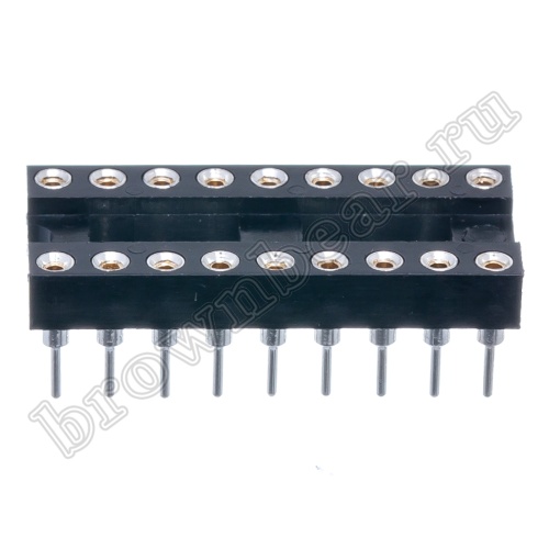 Панелька для микросхем DIP 18 цанговая фото 2