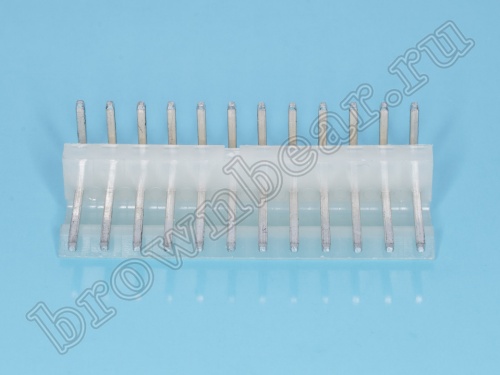 Разъем питания 12 контактов, вилка на плату, прямой угол, шаг 3.96 мм PWL-12R фото 4