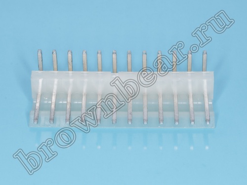 Разъем питания 12 контактов, вилка на плату, прямой угол, шаг 3.96 мм PWL-12R фото 4