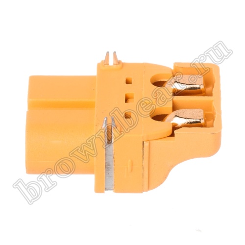 Разъем питания XT60 для АКБ, 2 контакта, розетка на плату, угловой, SMD XT60PT-F.G.Y фото 5