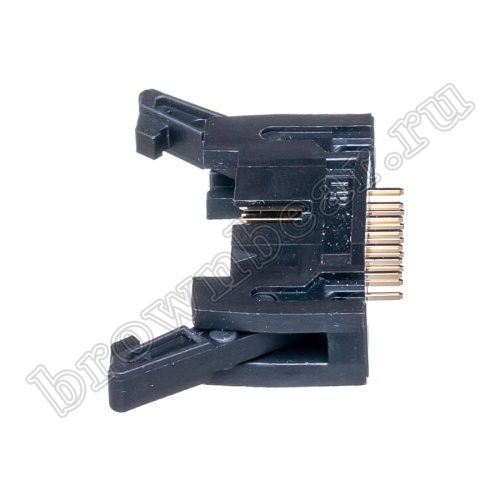 Разъем IDC 2х7 вилка на плату, шаг 2.54мм, с защелками SCM-14 фото 5