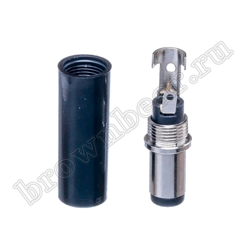 Разъем питания штырьковый DC штекер 2.1 х 5.5 мм, на кабель DJK-10A фото 2