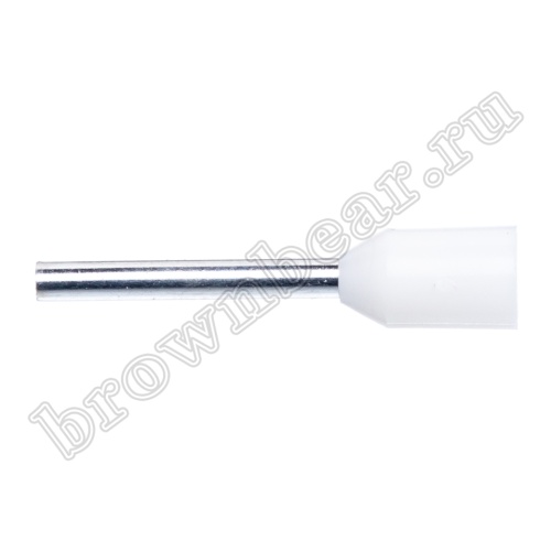 Кабельный наконечник штыревой втулочный изолированный НШВИ 10 мм, под опрессовку на провод 0.5 мм², упаковка 100шт. TIC-0.5-10 фото 3