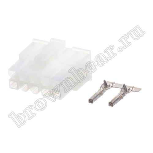 Разъем питания Mini-Fit 10 контактов, гнездо на кабель, шаг 4,2мм MF-10F