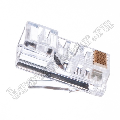 Разъём RJ-45 8P8C, для круглого многожильного кабеля TPR-8P8C фото 2