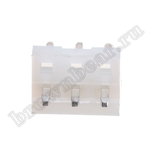 Разъем питания 3 контакта, вилка на плату, шаг 3.96 мм PWL-3/2 фото 5