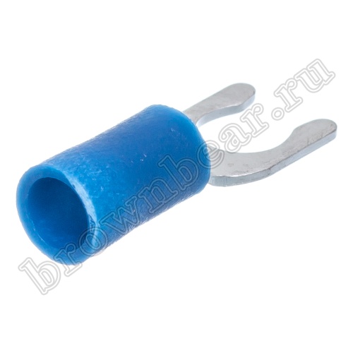 Клемма вилочная обжимная тип "U" 5.3 мм на провод 1.5 - 2.5 мм² с защелкой, изолированная, кратно 100шт. TYLI-2-5 фото 3