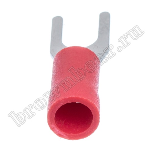 Клемма вилочная обжимная тип "U" 3.7 мм, на провод 0.25 - 1.5 мм², изолированная, кратно 100шт. TYI-1.25-3 фото 2