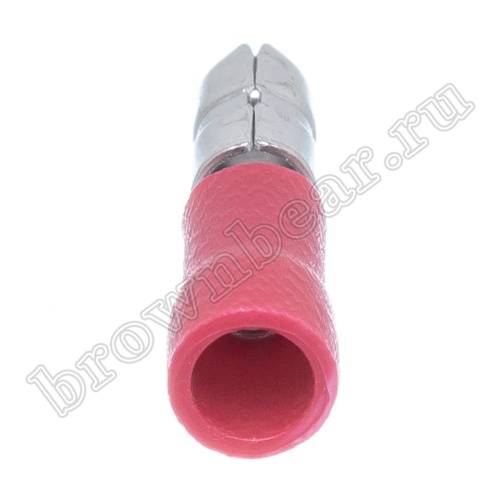 Клемма штекерная обжимная тип "B" 4.0 мм вилка на провод 0.5 - 1.5 мм², изолированная, кратно 100шт. TBI-1.25-4M фото 3