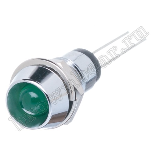 Светодиод в корпусе индикаторный, зеленый, 12.0 mcd