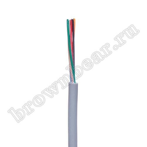 Кабель сигнальный коммуникационный 6 проводов, 28AWG, бухта 50м, неэкранированный, серый SIN YU фото 2