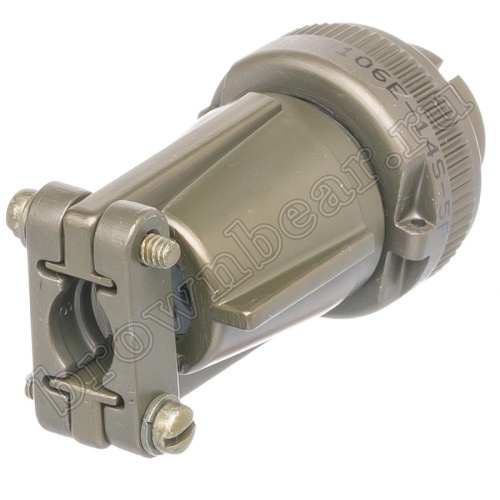 Разъём Amphenol серии MS, 5 контактов, вилка на кабель, тип 14S, резьбовой MS3106E-14S-5P фото 5