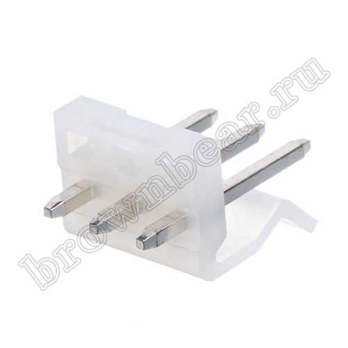 Разъем питания 3 контакта, вилка на плату, шаг 3.96 мм PWL-3/2 фото 4