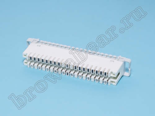 Плинт  10 пар тип KRONE, размыкаемый, нумерация 1..0 