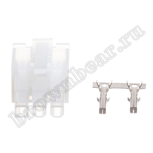 Разъем питания Mini-Fit 6 контактов, гнездо на кабель, шаг 4,2мм MF-6F/2 фото 4