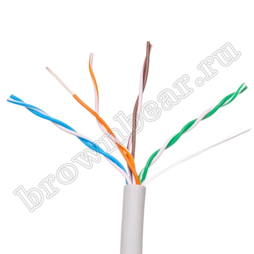 Кабель Витая пара, 4 пары, медный, 5е категория, серый, PCnet, бухта 305м PCnet фото 2