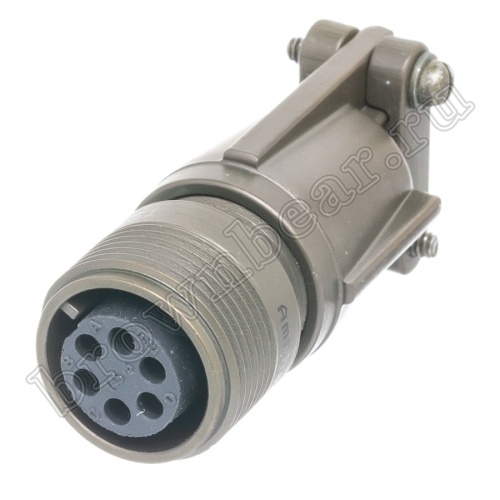 Разъём Amphenol серии MS, 6 контактов, розетка на кабель, тип 14S, наружная резьба MS3101E-14S-6S