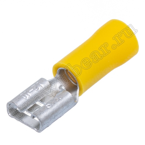 Клемма плоская обжимная 6.3 мм, гнездо на провод 4.0 - 6.0 мм² , изолированная, кратно 100шт., РПИ-М TAI-5.5F
