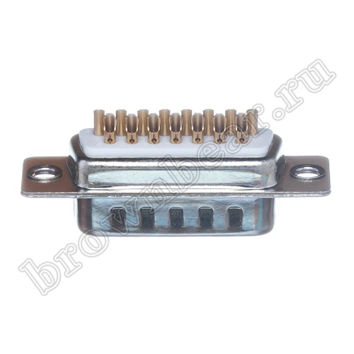 Разъем D-SUB 15 контактов, вилка на кабель, пайка DB-15M фото 5