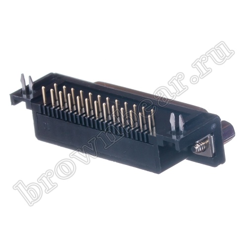 Разъем D-SUB 25 контактов, гнездо на плату, прямой угол  9.4мм DRB-25FB фото 7