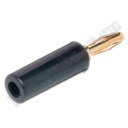 Разъем Banana штекер, тип 4, черный TS-4B фото 2