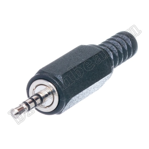 Разъём mini Jack 2.5мм, 4 контакта, стерео штекер, пластмассовый корпус AUD-32