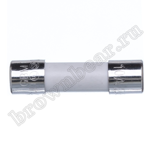 Предохранитель 5х20 мм, цилиндрический, керамический, быстрый, 10А/250В (GBM) фото 4