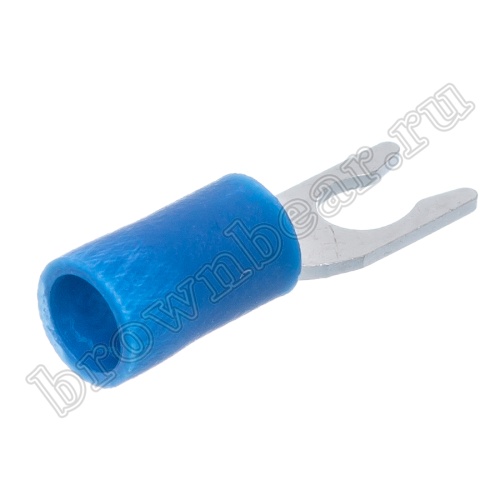 Клемма вилочная обжимная тип "U" 3.7 мм на провод 1.5 - 2.5 мм² с защелкой, изолированная, кратно 100шт. TYLI-2-3 фото 3