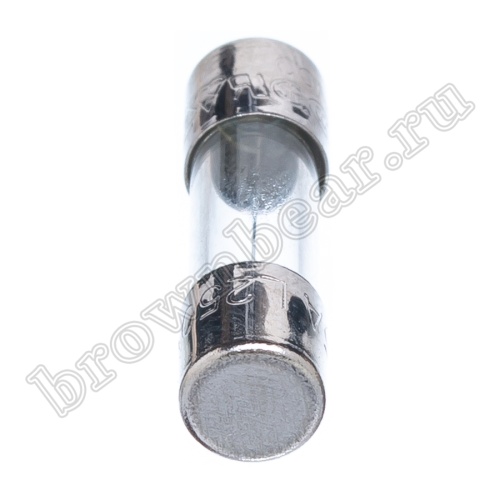 Предохранитель 5х20 мм, цилиндрический, стеклянный, сверхбыстрый, 5А/250В (UFE) фото 2