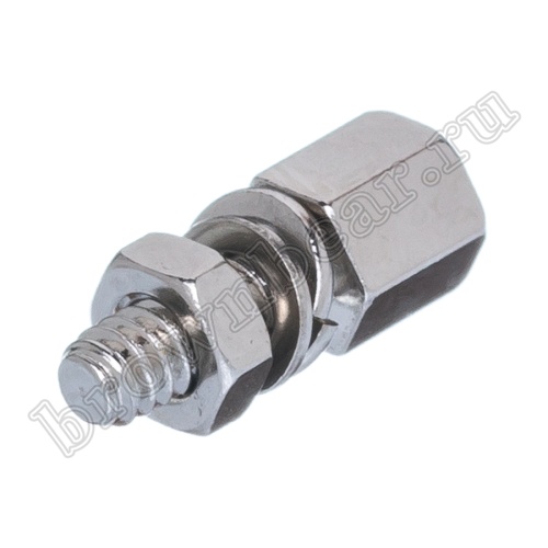 Винт шестигранный L=8мм для разъемов D-SUB, с внутренней резьбой 4-40 UNC, в комплекте гайка-шайба-гровер, упаковка 100 шт. SCR-10/CA-0230 фото 3