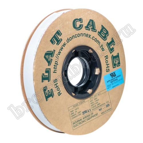 Кабель плоский, шлейф 20 проводников, шаг 1.27 мм фото 2