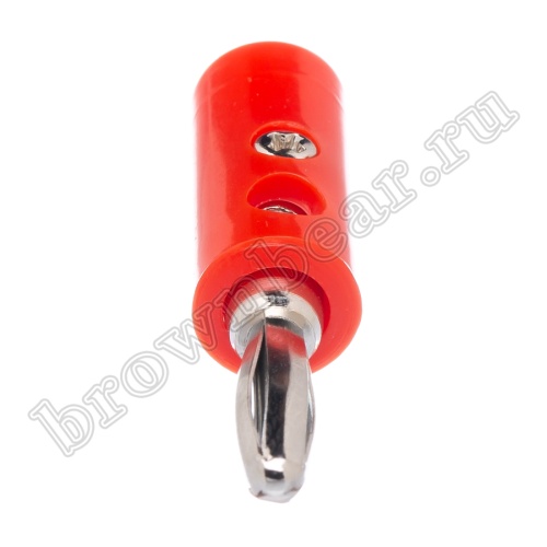 Разъем Banana штекер, тип 1, красный фото 3