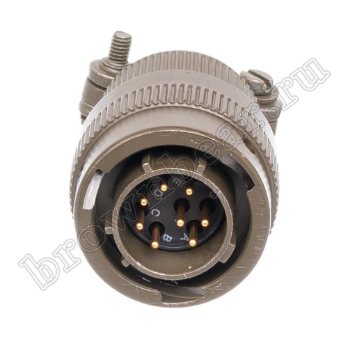 Разъём Amphenol серии 62IN, 8 контактов, вилка на кабель, тип 12,  байонетный 62IN-16F-12-8P фото 2