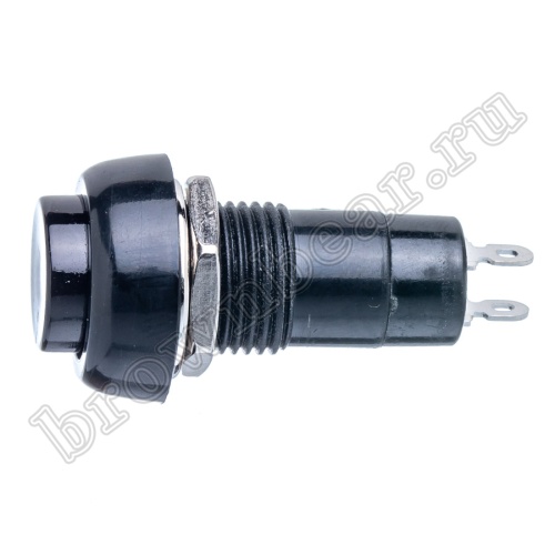 Кнопка с фиксацией, круглая на блок, НР, 220В, черная PSW-6FM-B фото 6