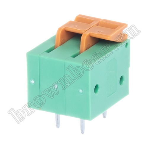 Клеммник нажимной на плату, 2 контакта, 5.08 мм, угловой TB-05A фото 4