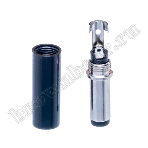 Разъем питания DC штекер 2.1 х 5.5мм, на кабель, L=14мм DJK-10AL фото 4