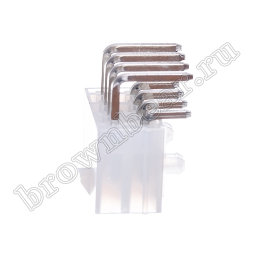 Разъем питания Mini-Fit 8 контактов, вилка на плату, прямой угол, с фиксатором, шаг 4,2мм MF-8MRA фото 8