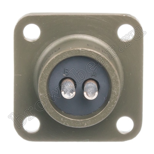 Разъём Amphenol серии MS, 2 контакта, вилка на блок, тип 10SL, резьбовой MS3102E-10SL-4P фото 3