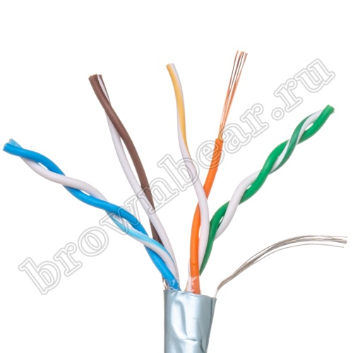 Кабель Витая пара, 4 пары, медный, 5 категории, многожильный, экранированный, серый, PCnet, бухта 305м  PCnet фото 6