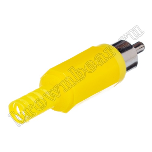 Разъем RCA-тюльпан, вилка на кабель, желтый RPC-1-Y фото 4