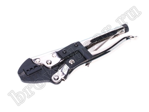 Пресс-клещи (кримпер) для обжима неизолированных клемм на провод 10-20 AWG, с зачисткой и обрезкой YY-78-319