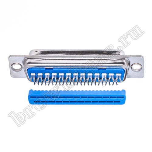 Разъем D-SUB 25 контактов, гнездо на кабель, зажим DBI-25F фото 6