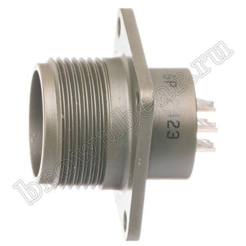 Разъём Amphenol серии MS, 6 контактов, вилка на блок, тип 14S, резьбовой MS3102E-14S-6P фото 2