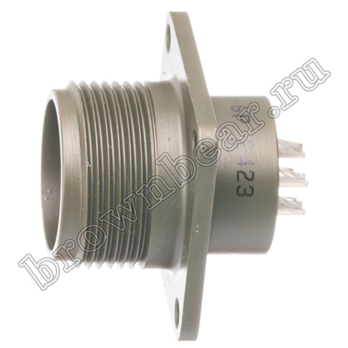 Разъём Amphenol серии MS, 6 контактов, вилка на блок, тип 14S, резьбовой MS3102E-14S-6P фото 4