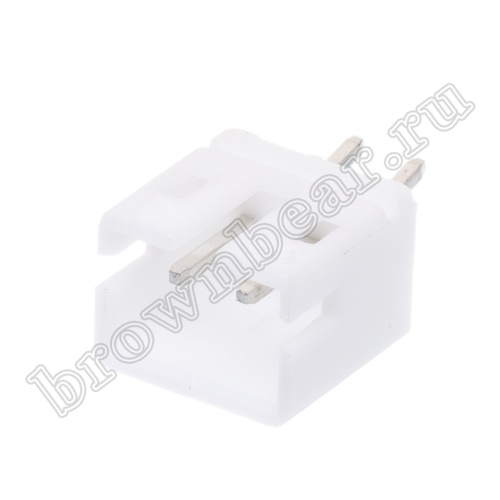 Разъем питания 2 контакта, вилка на плату, шаг 2мм, тип 2 MW-2M/2