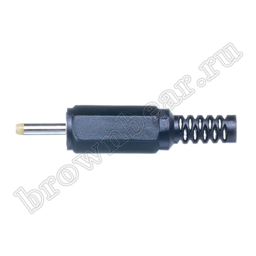 Разъем питания штырьковый DC штекер 0.7 х 2.35 мм, на кабель c амортизатором DJK-11E фото 3